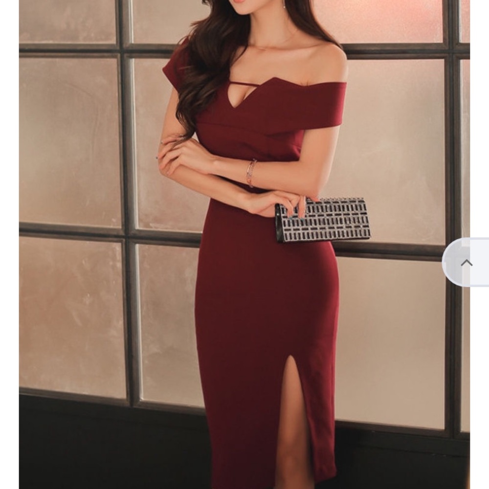 Yesstyle Off shoulder red dress
